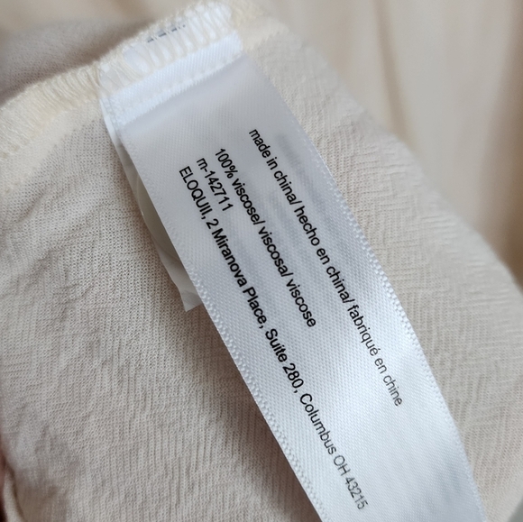 Eloquii Ivory Wrap Scarf V Neck Long Sleeve Blouse Minimalist Contemporary 26 - Picture 11 of 12